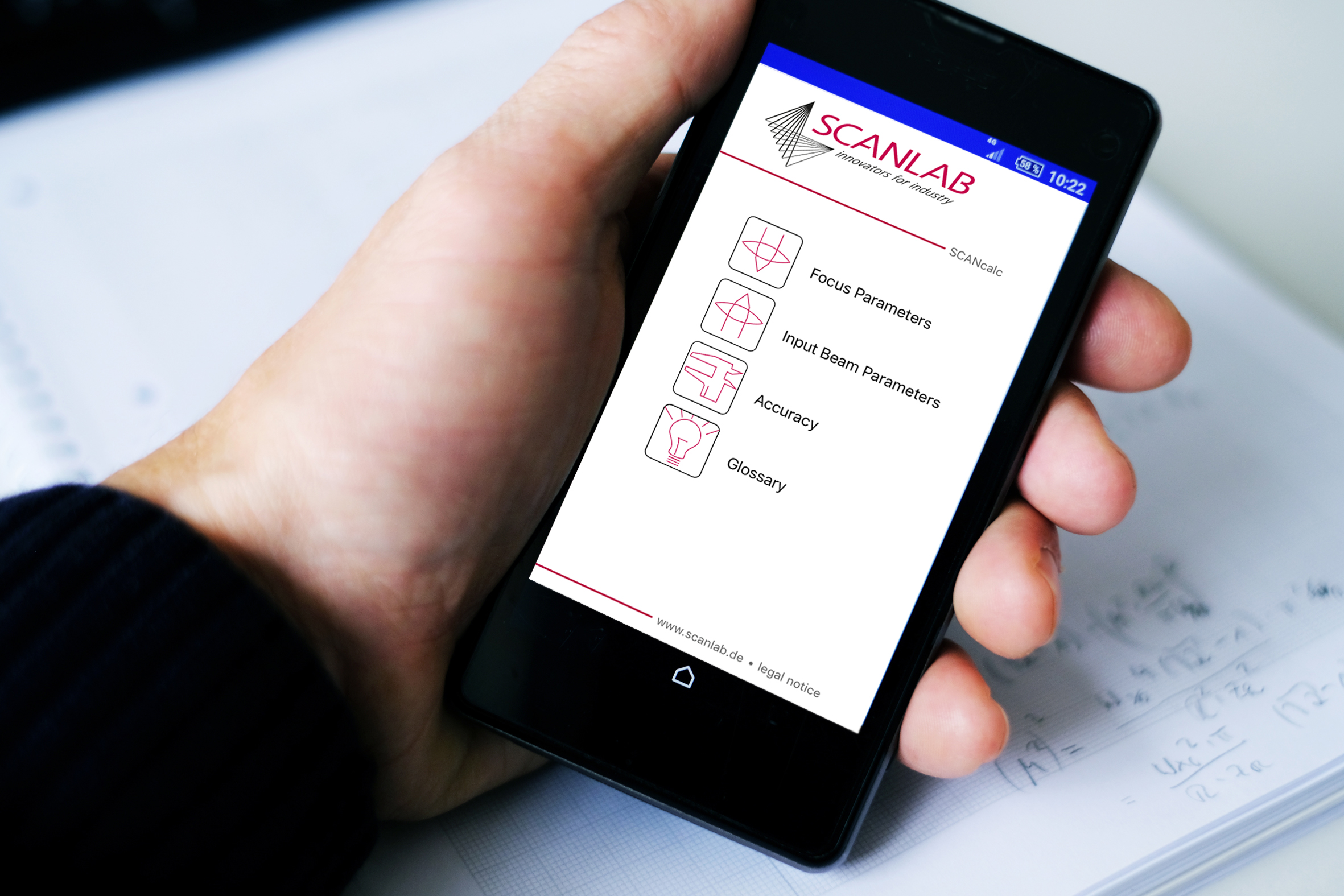 SCANcalc calculation app SCANLAB EN