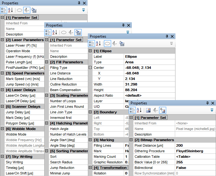 laserDESK-properties