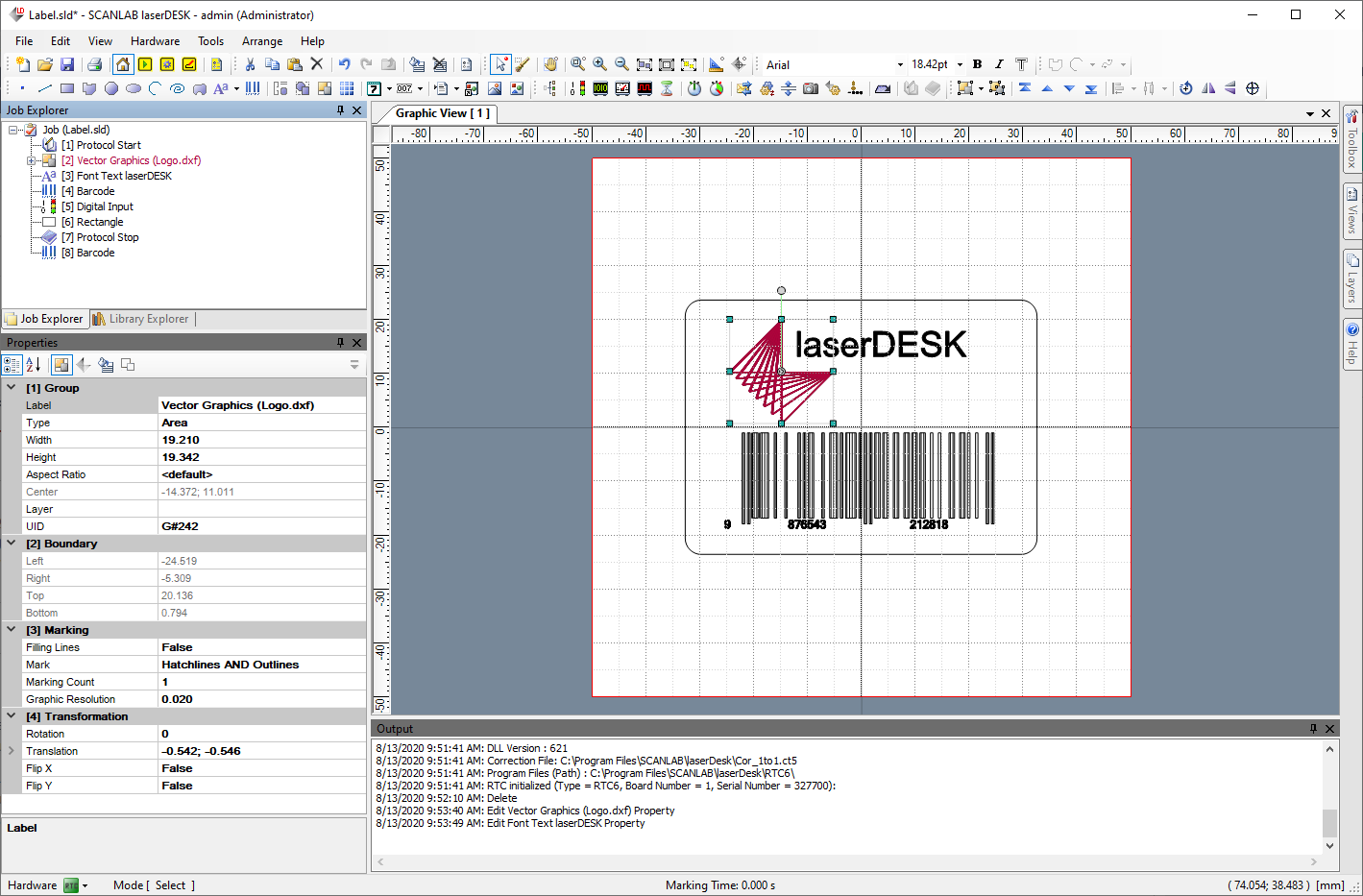 laserDESK-GUI-overview